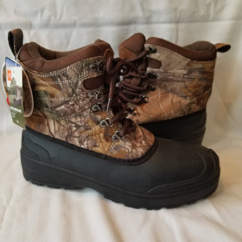 Ozark Trail Camo Outdoor Winter Thinsulate Insulated Hunting Boots Men's Sz 10